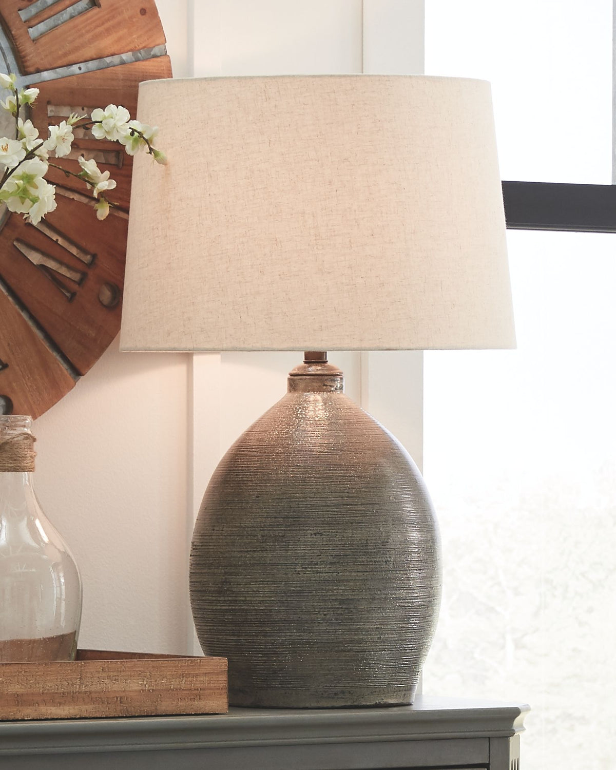 Joyelle - Terracotta Table Lamp  - Gray — view 2