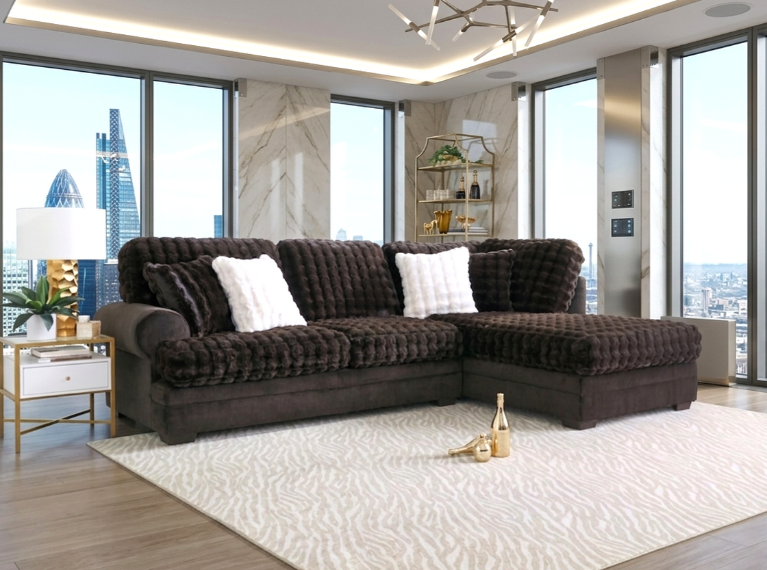 700 Kama Espresso Sectional — Sofa & Chaise Design