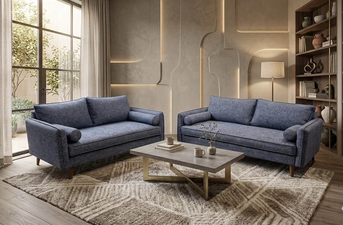 Vanti 2-Piece Living Room Set — Sofa & Loveseat in 4 Colors