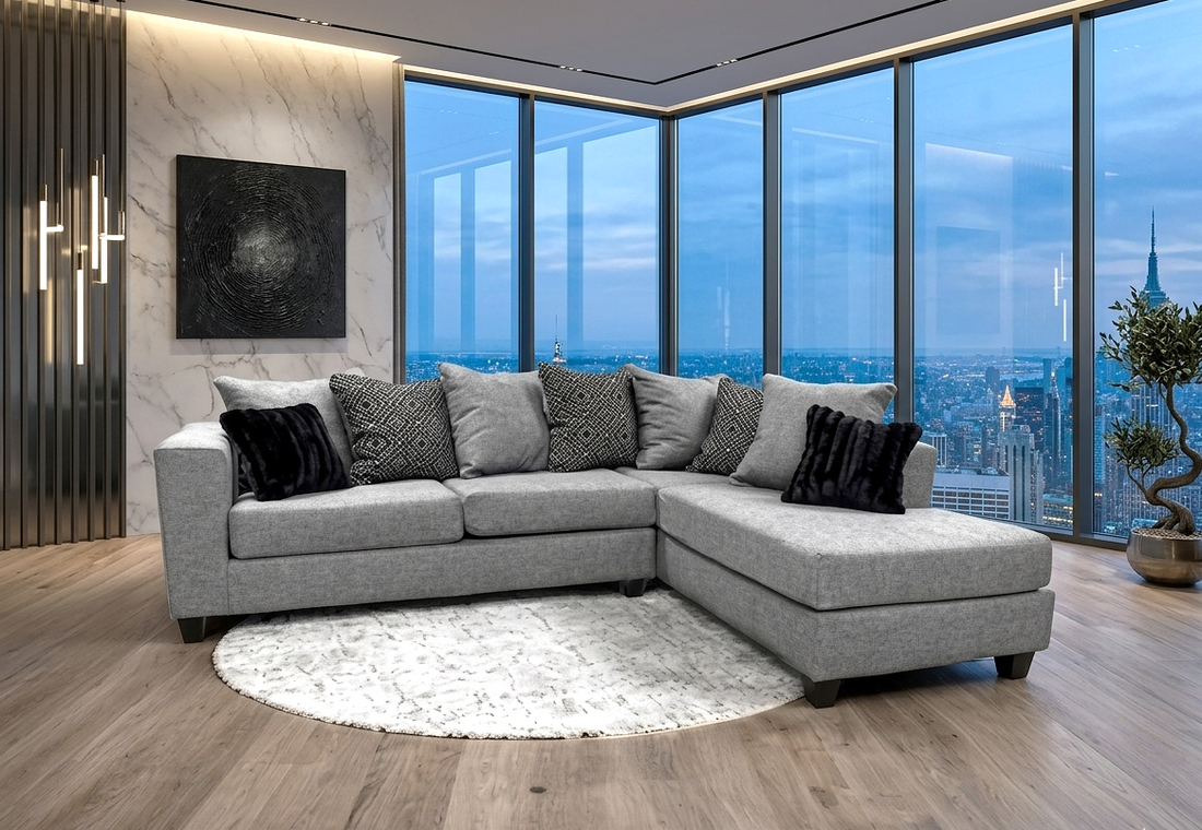 110 Sectional — Chaise Design, 9 Colors