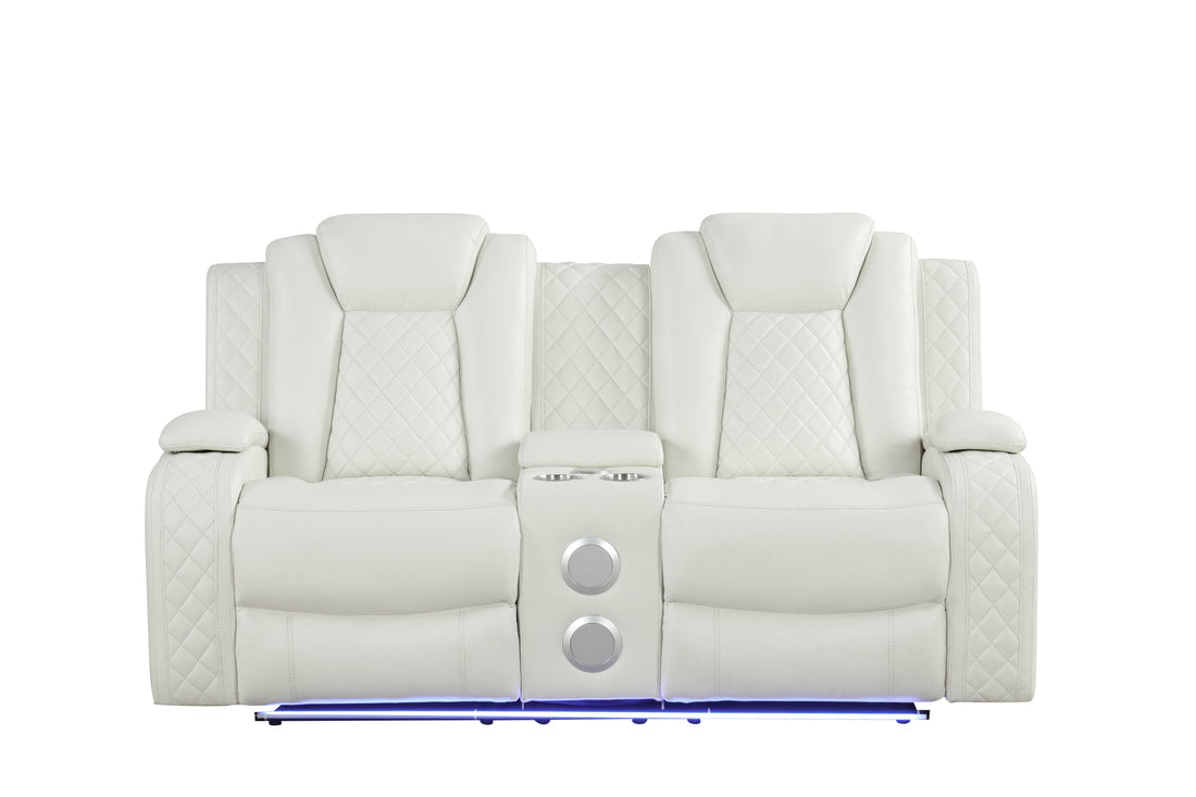 Luz 3PC Reclining Set — Drop-Down Table & Bluetooth Speaker, 4 Colors