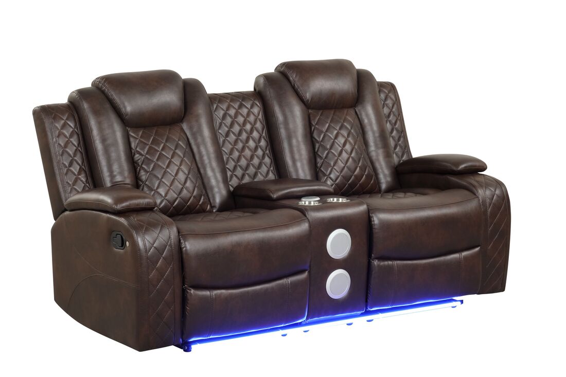 Luz 3PC Reclining Set — Drop-Down Table & Bluetooth Speaker, 4 Colors