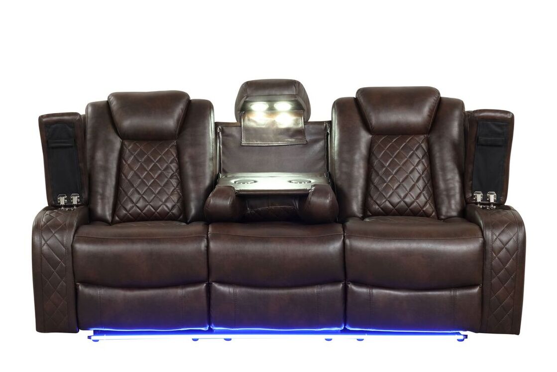 Luz 3PC Reclining Set — Drop-Down Table & Bluetooth Speaker, 4 Colors