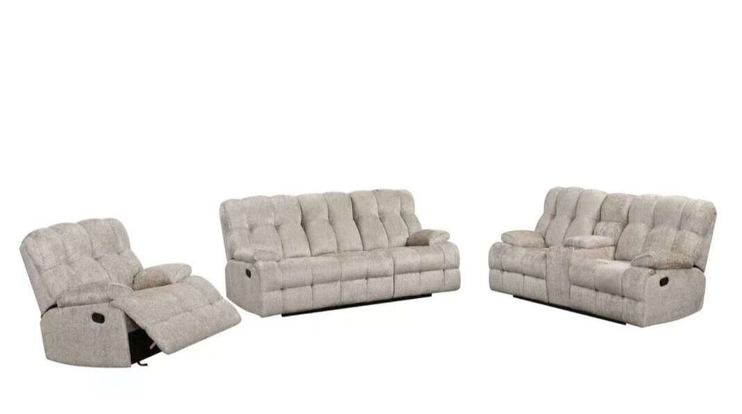 Martina10 3PC Reclining Set — Sofa, Loveseat & Recliner