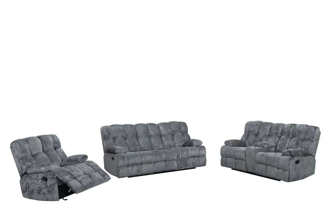 Martina30 3PC Reclining Set — Sofa, Loveseat & Recliner