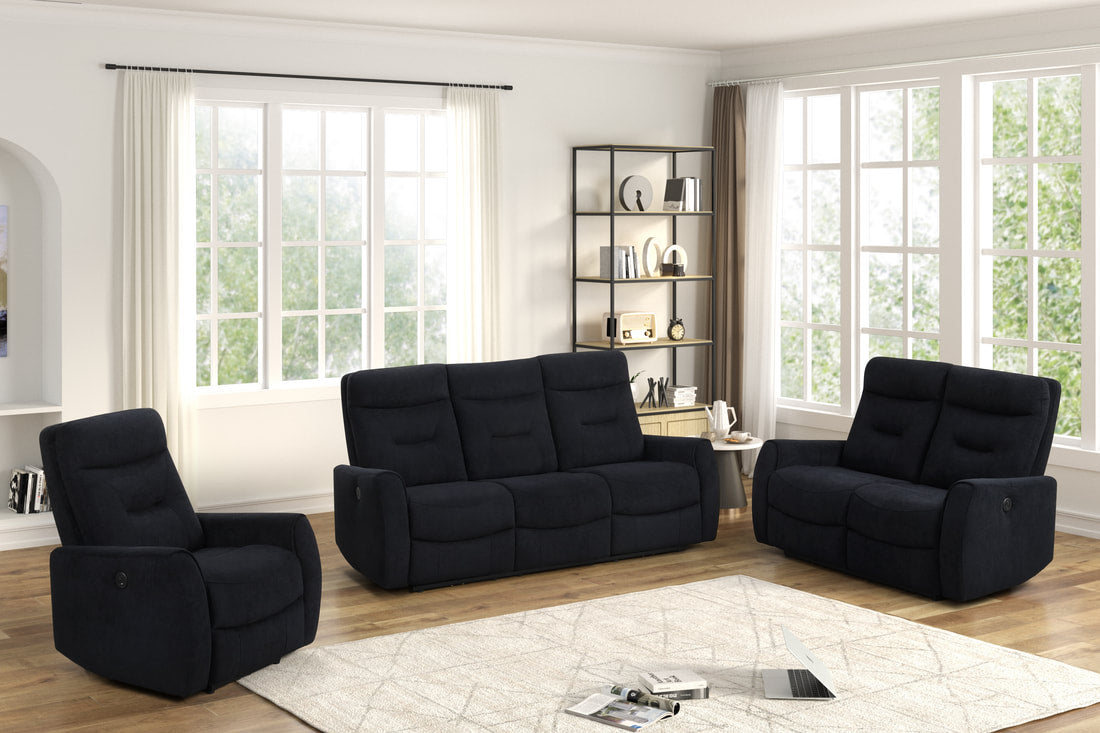Nina 3PC Power Reclining Set — 5 Power Recliners & USB Charging