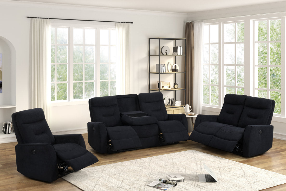 Nina 3PC Power Reclining Set — 5 Power Recliners & USB Charging