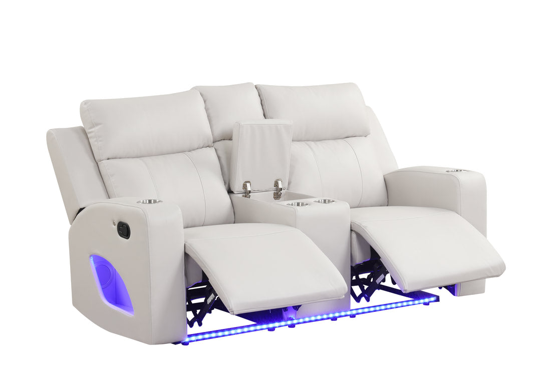 Pinnacle 3PC Reclining Set — Drop-Down Table & Bluetooth Speaker, 3 Colors