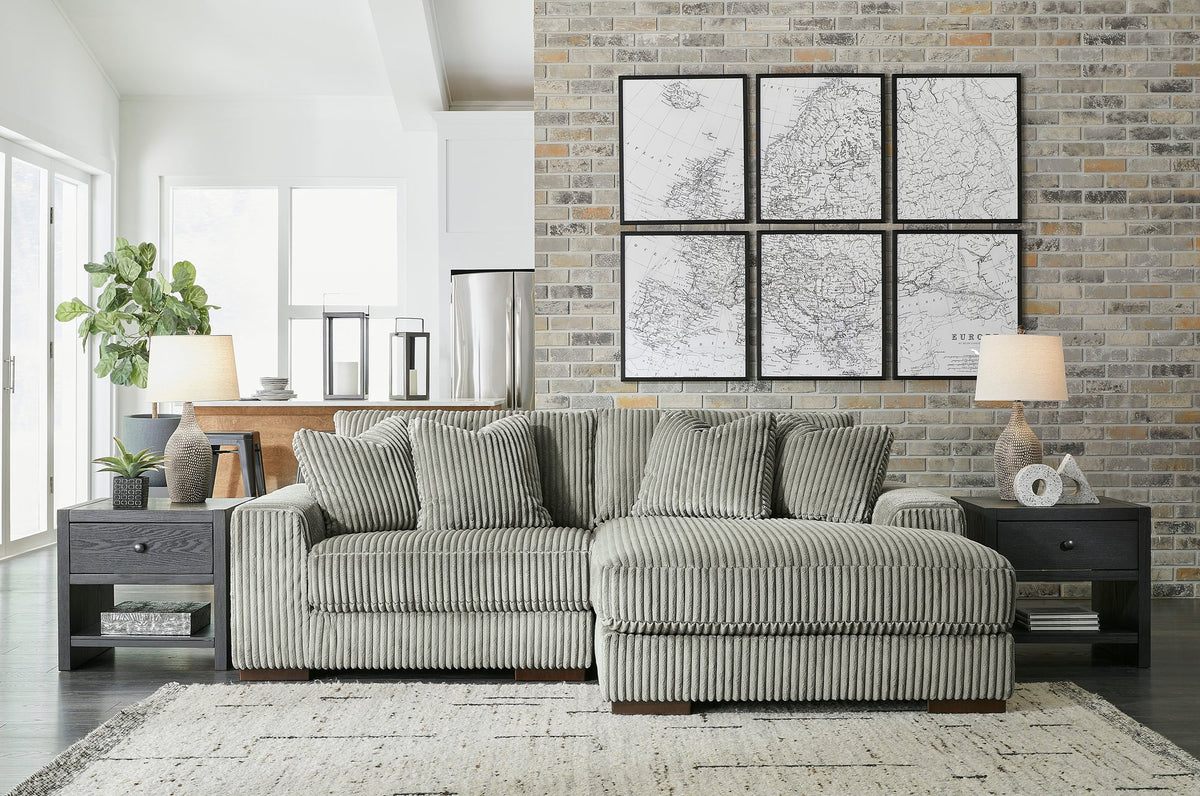 Ashley 211-05 2PC Sectional — Feather-Blend Throw Pillows