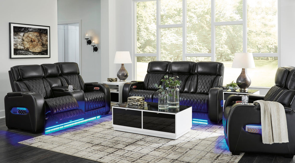 U271-06 Genuine Leather Power Reclining Set — Air Massage & Heated Seats
