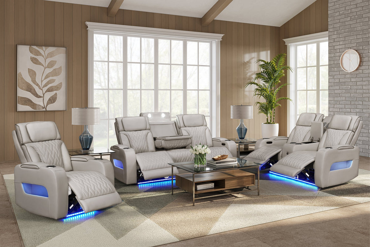 Dubai 3PC Power Reclining Set — Drop-Down Table & Wireless Charging