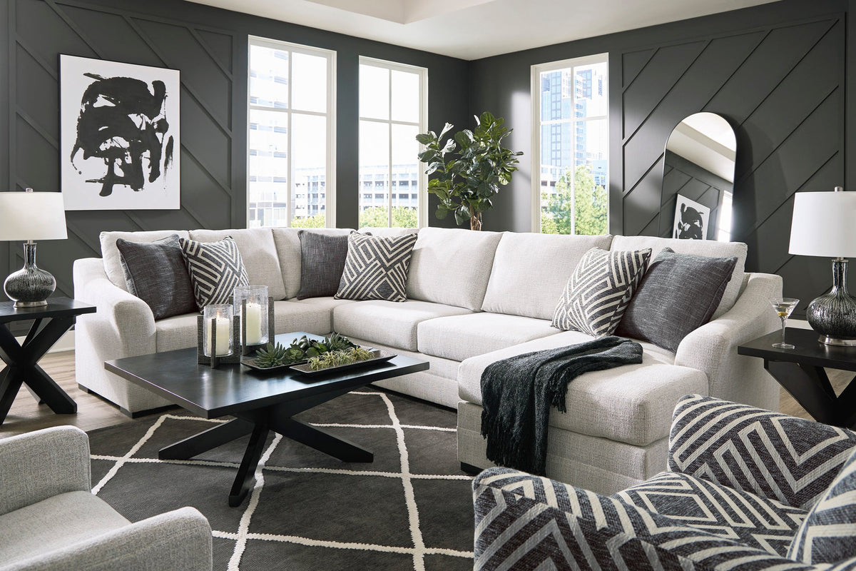 Ashley 541-02 Sectional — Stain-Resistant Nuvella Fabric