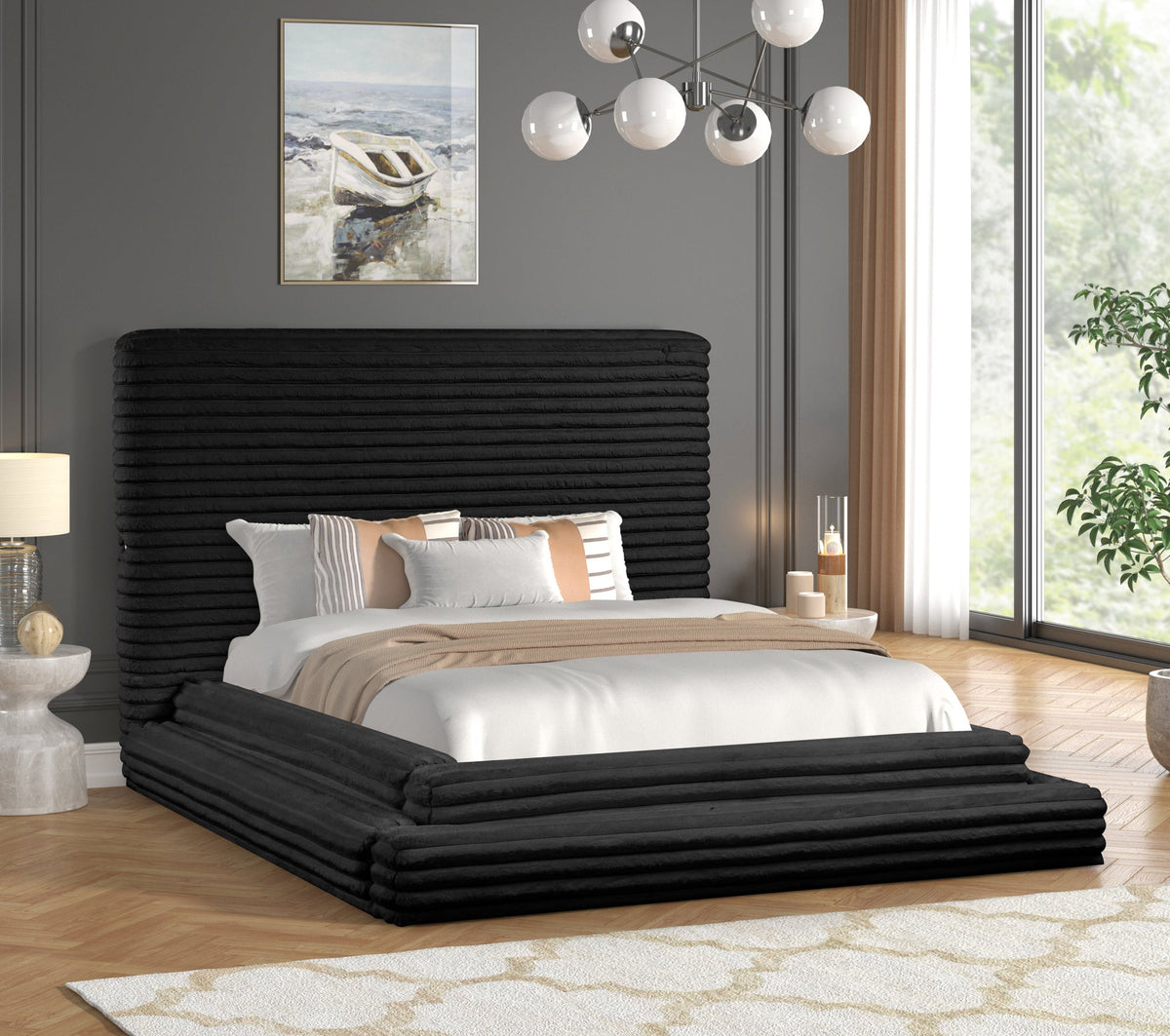 Mariah Platform Bed — USB-C/A Charging & 60" Headboard