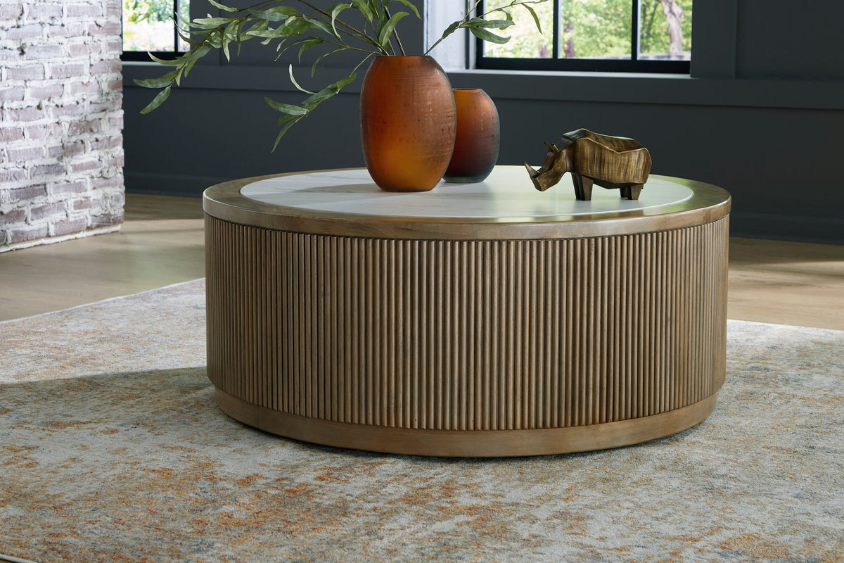 Ashley T808-8 Cocktail Table — 42" Square Design