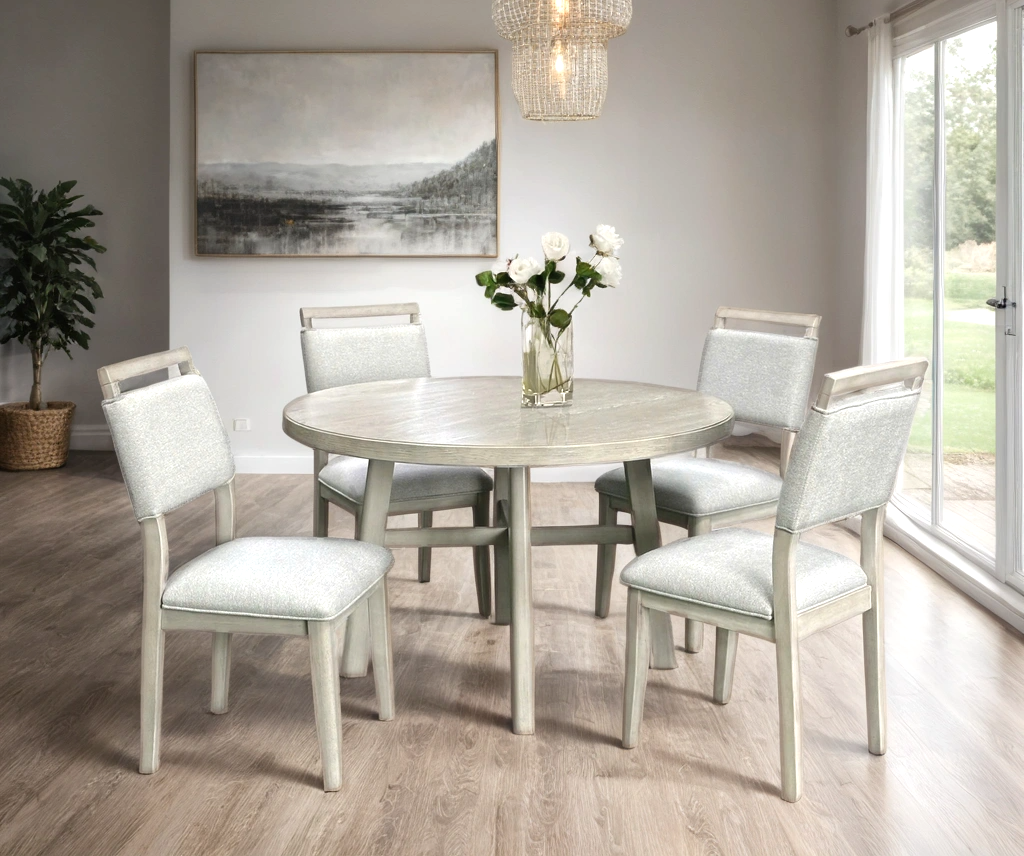 D2400 Dining Table & 4 Chair Set — 48" Square Table