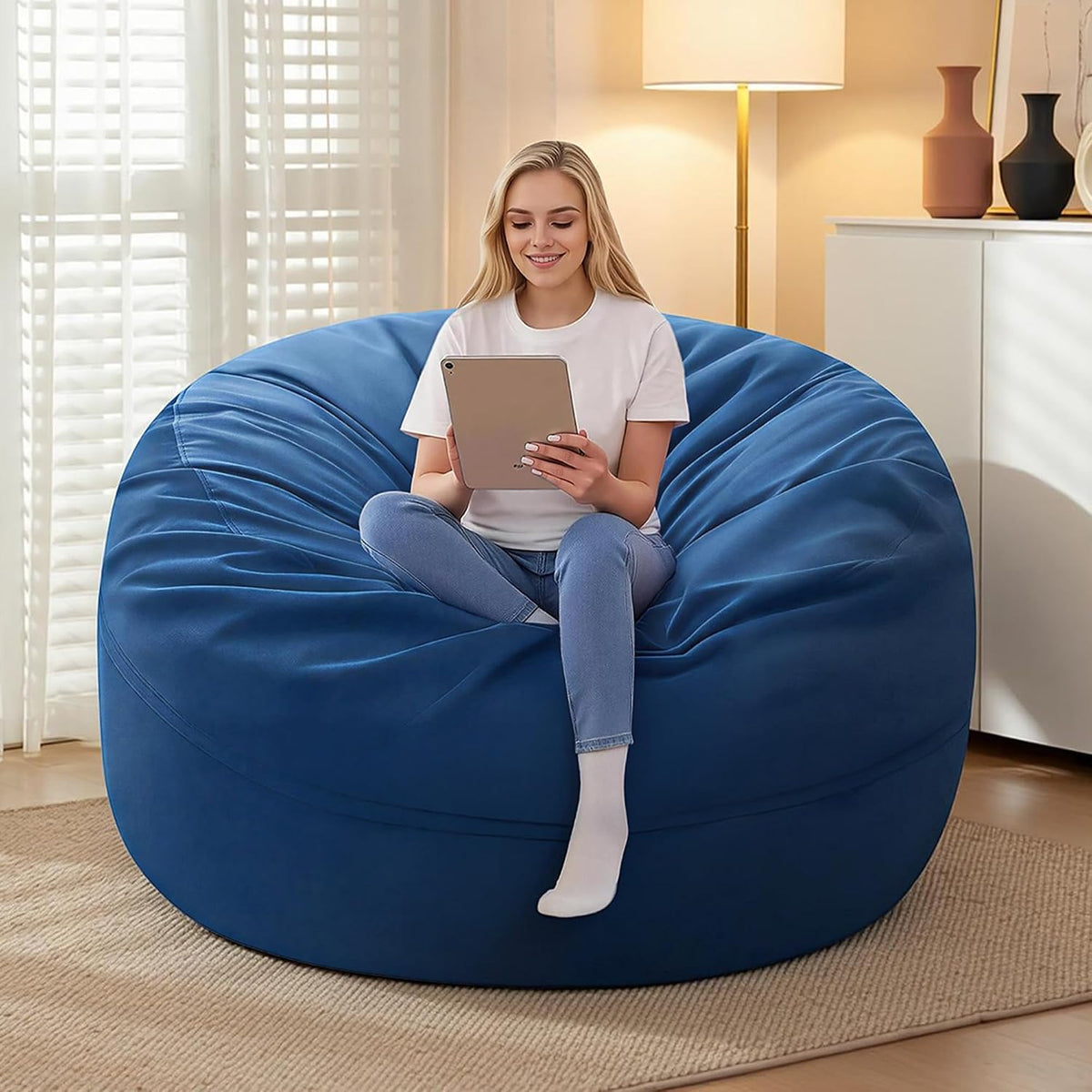 Blue Bean Bag — 48" x 48"
