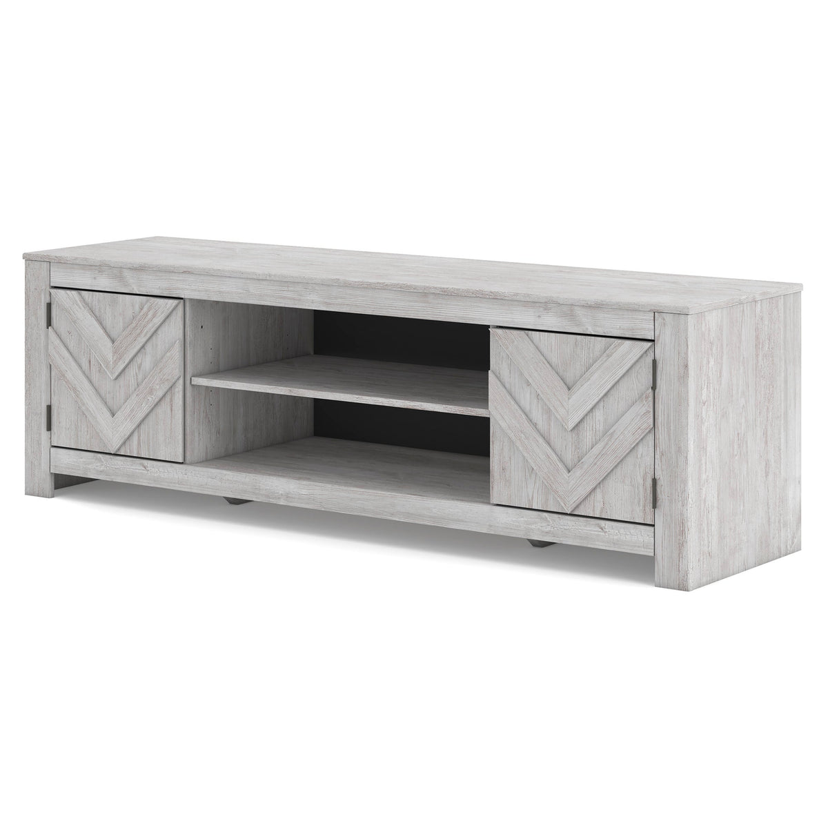 W3788-68 Light Oak-Grain TV Stand — 70" with Adjustable Shelves
