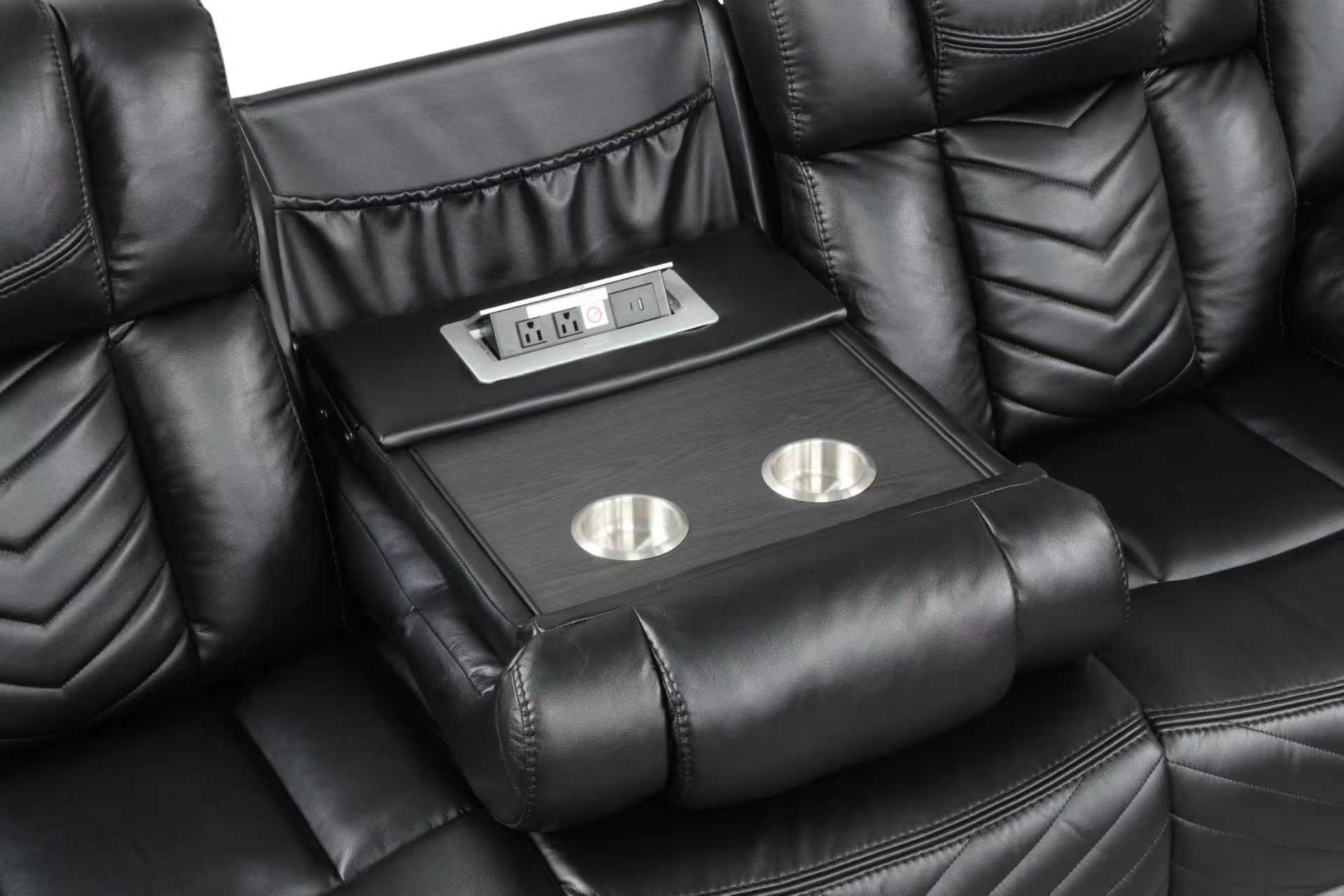 Ace Black - 3PC Reclining Set