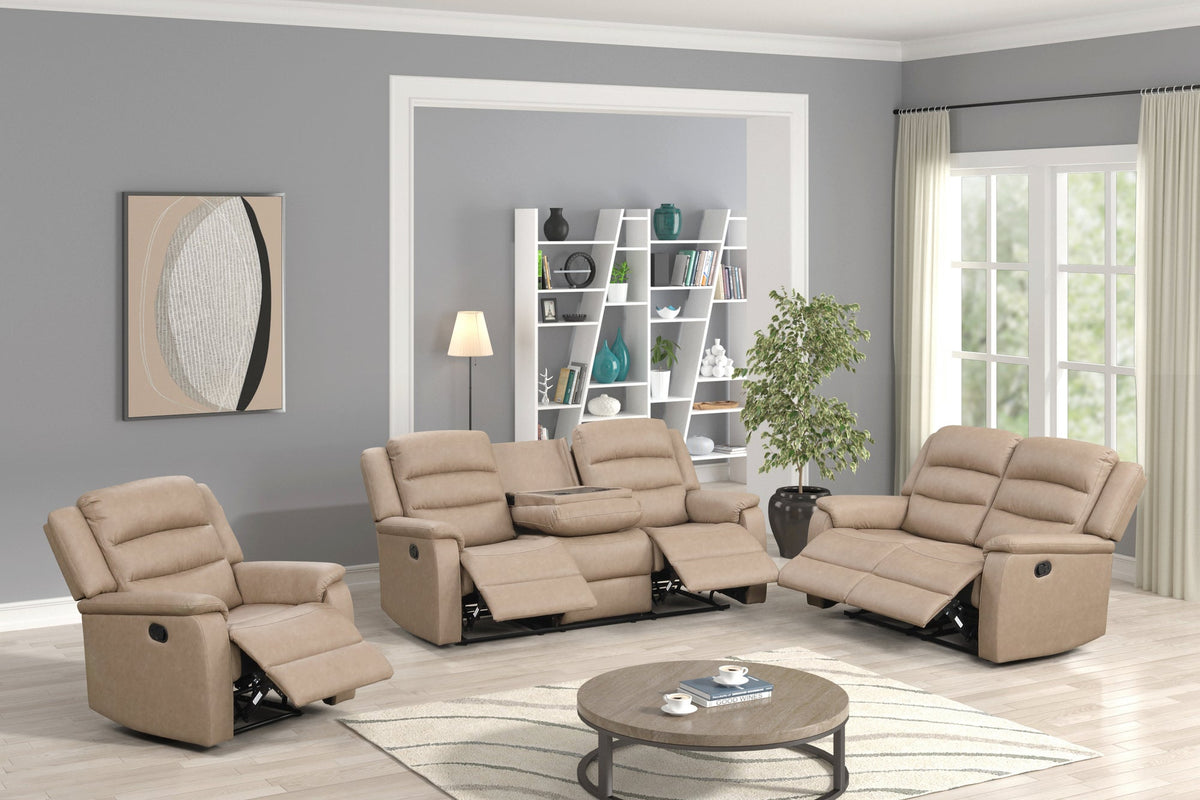 Hope 3PC Reclining Set — Drop-Down Table & Cupholders