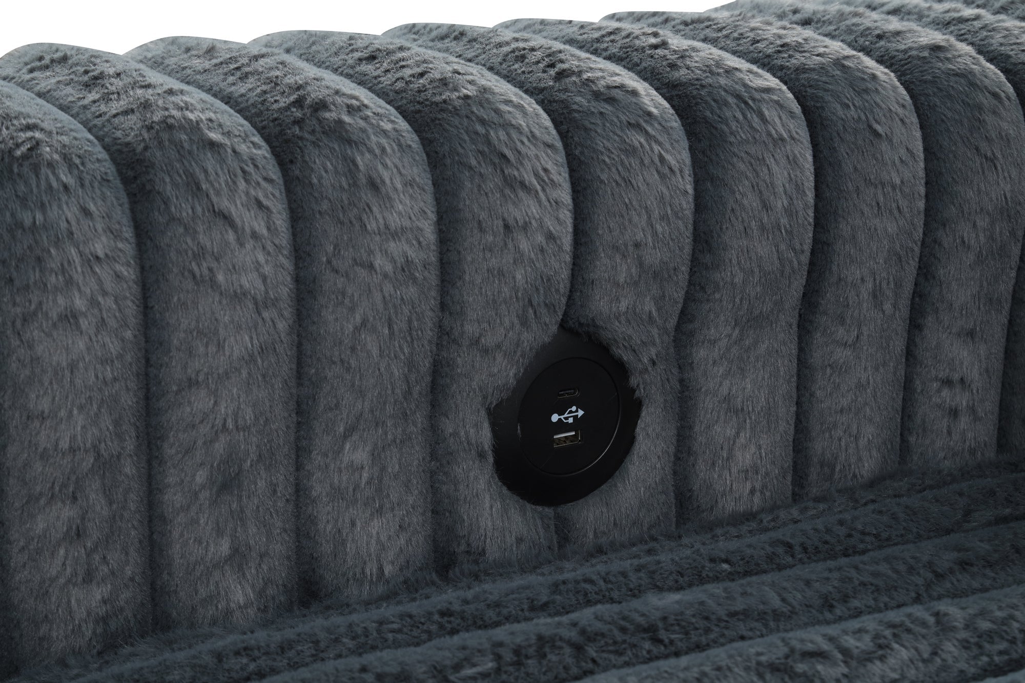 Forever Charcoal Sectional With Pull-Out Bed