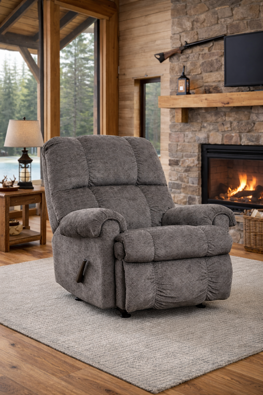 Washington 9010 Rocker Recliner — Rocking & Reclining Comfort, 3 Colors