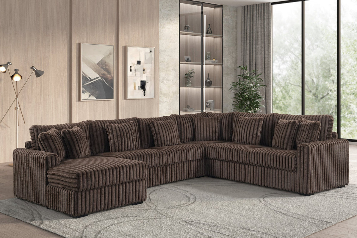 Solana Corduroy Sectional — Oversized Lounge Design