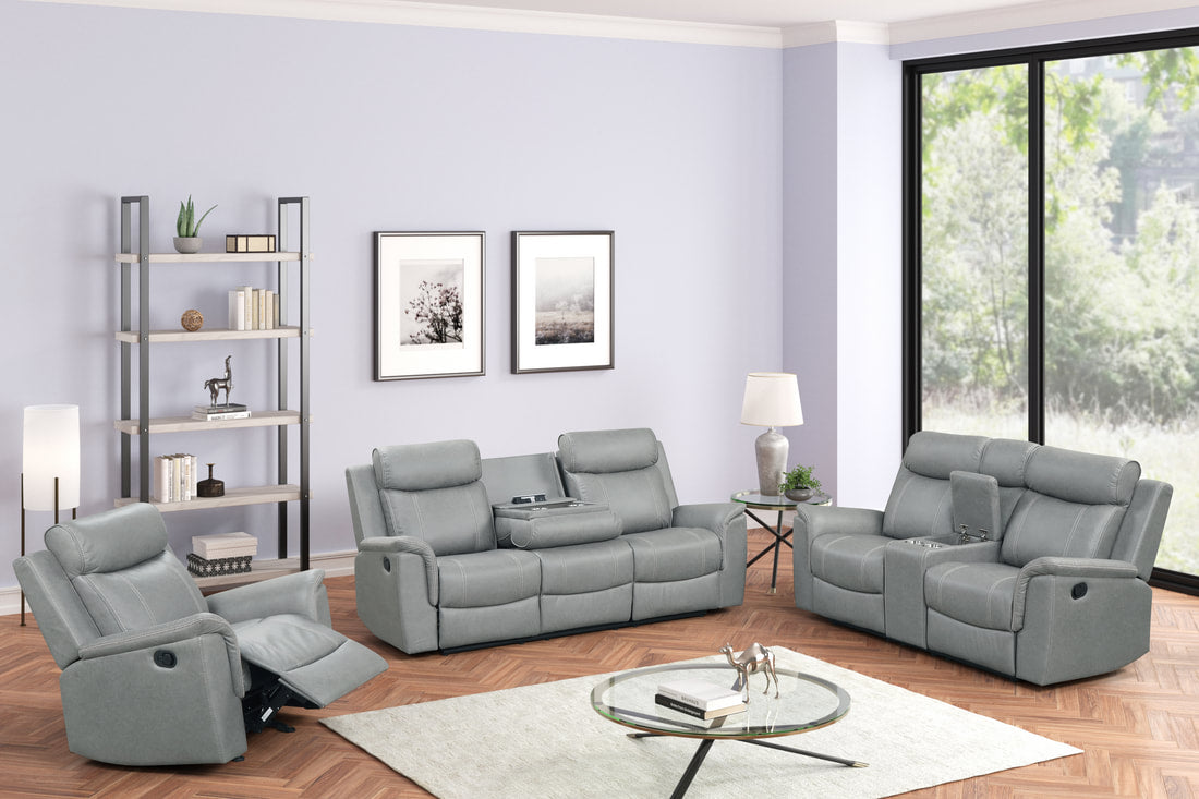 Sofia10 3PC Reclining Set — Sofa, Loveseat & Recliner