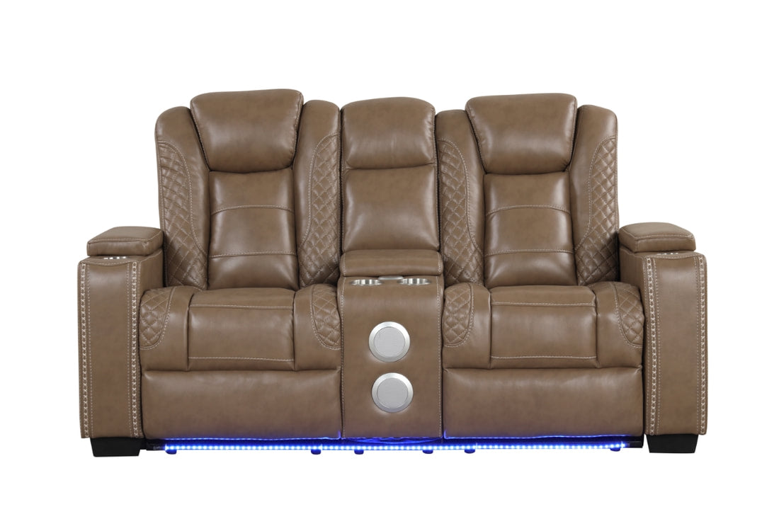 Stefano10 3PC Reclining Set — Drop-Down Table & USB Charging