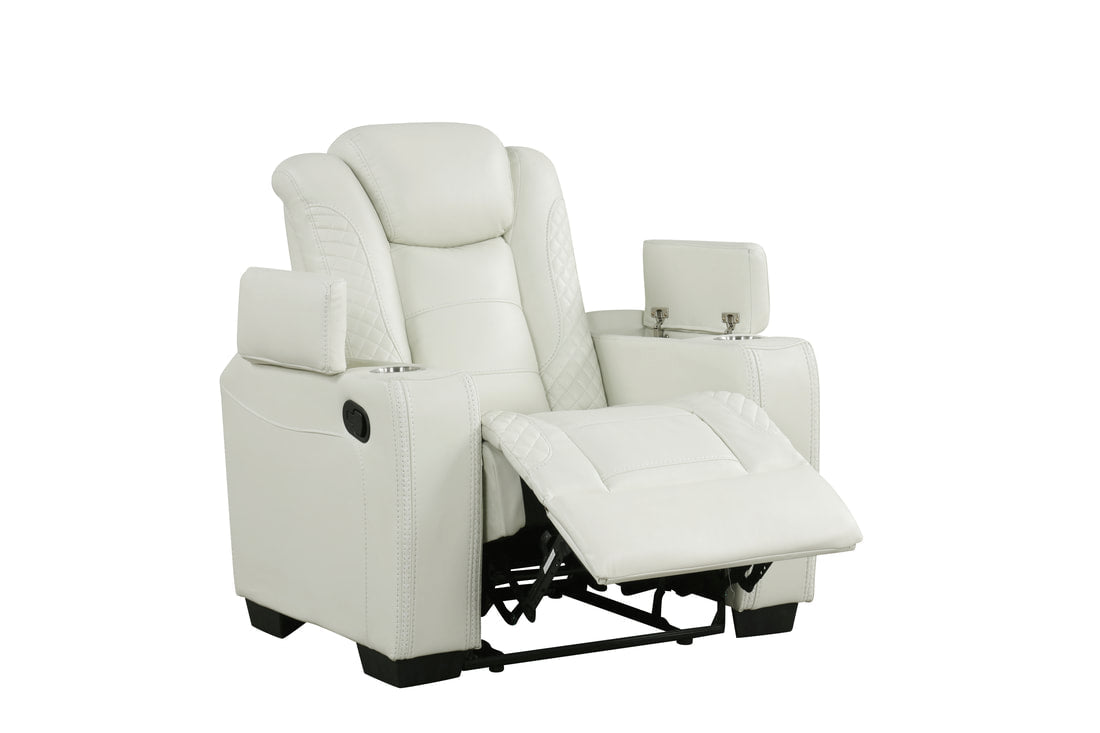 Stefano50 3PC Reclining Set — Drop-Down Table & Charging Pad