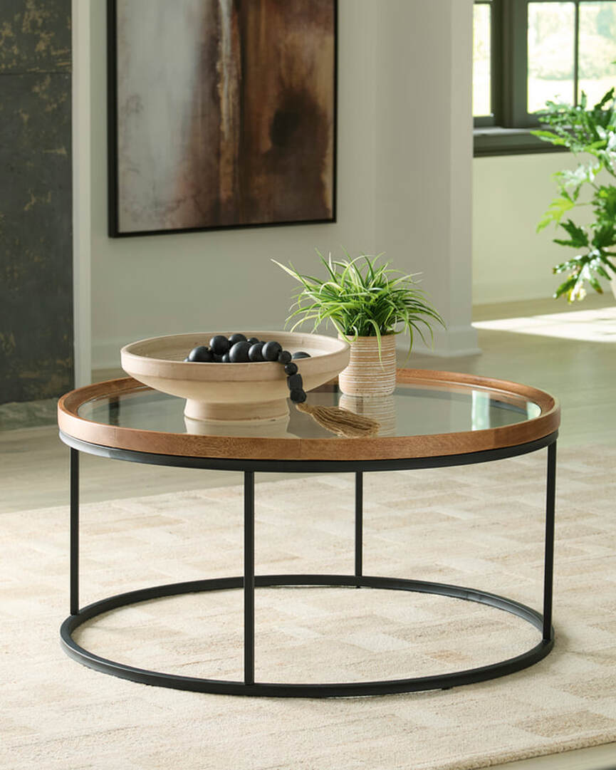 Ashley T502-8 Cocktail Table — 38" Square Design