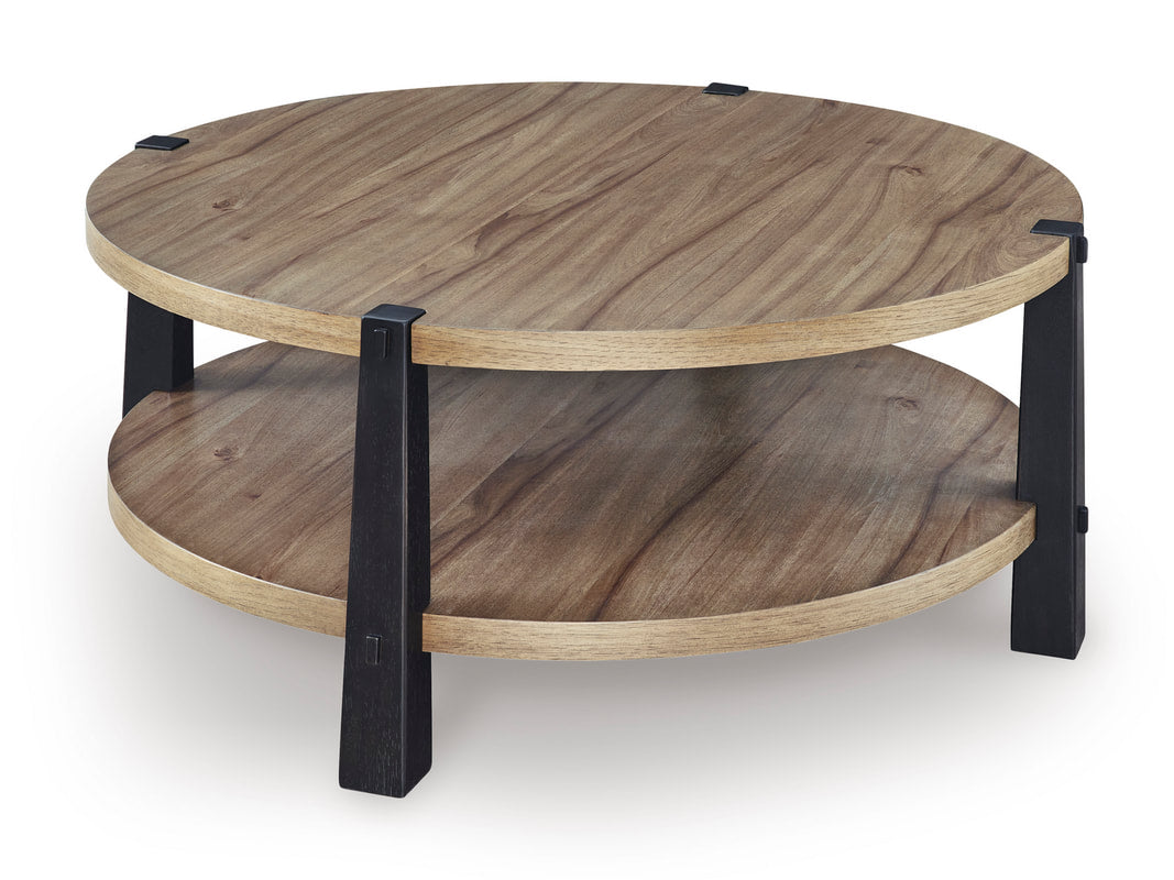 Ashley T518-8 Cocktail Table — Oversized Square Design