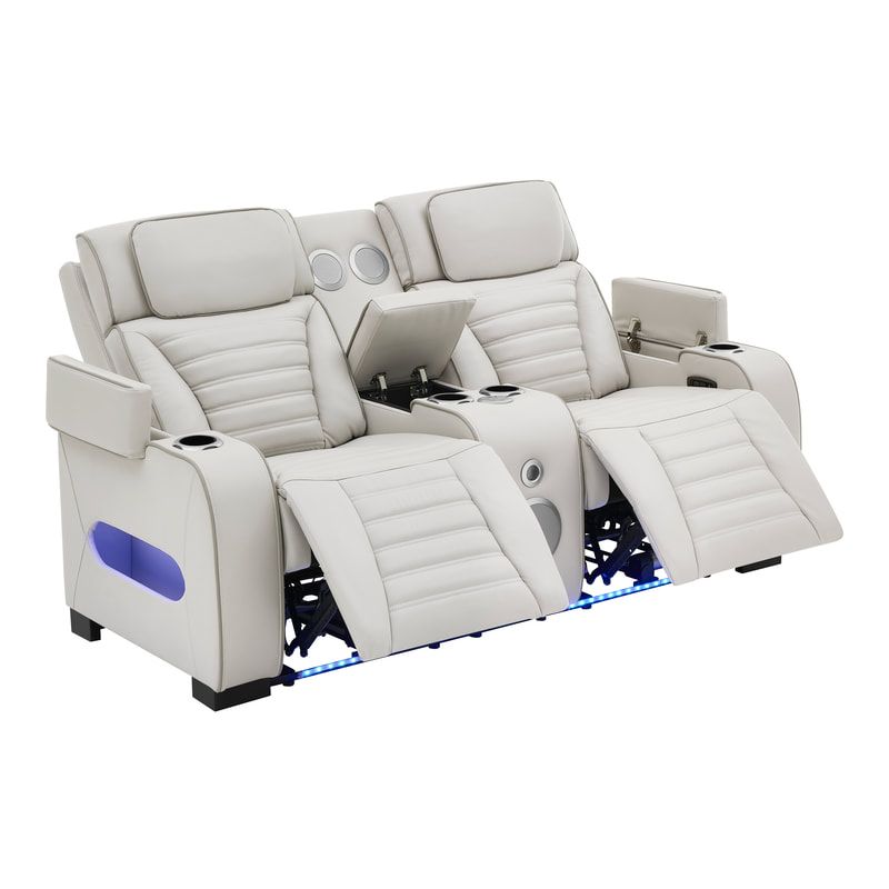 Tokyo Sand 3PC Power Reclining Set — Drop-Down Table & Wireless Charging