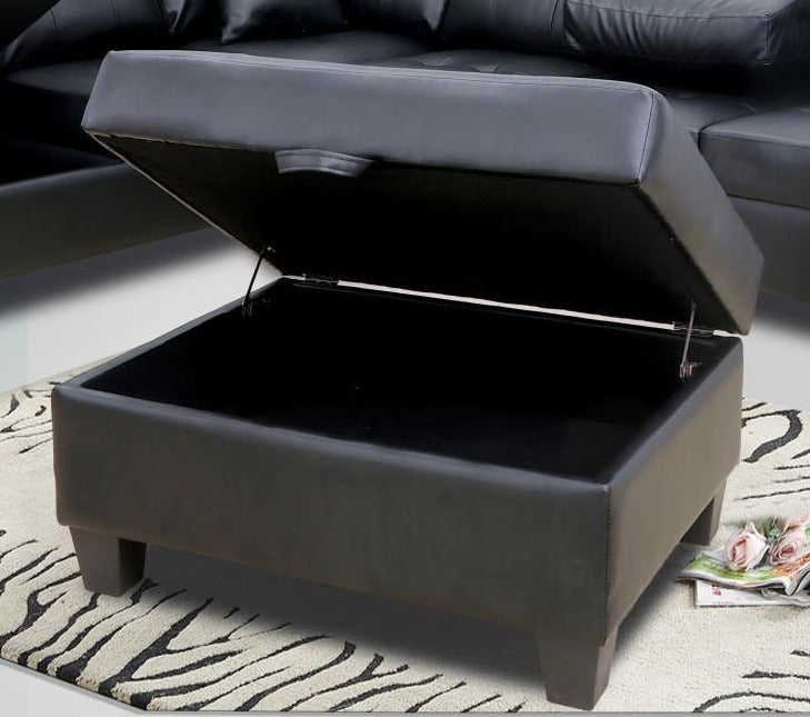 U345 Black Ottoman