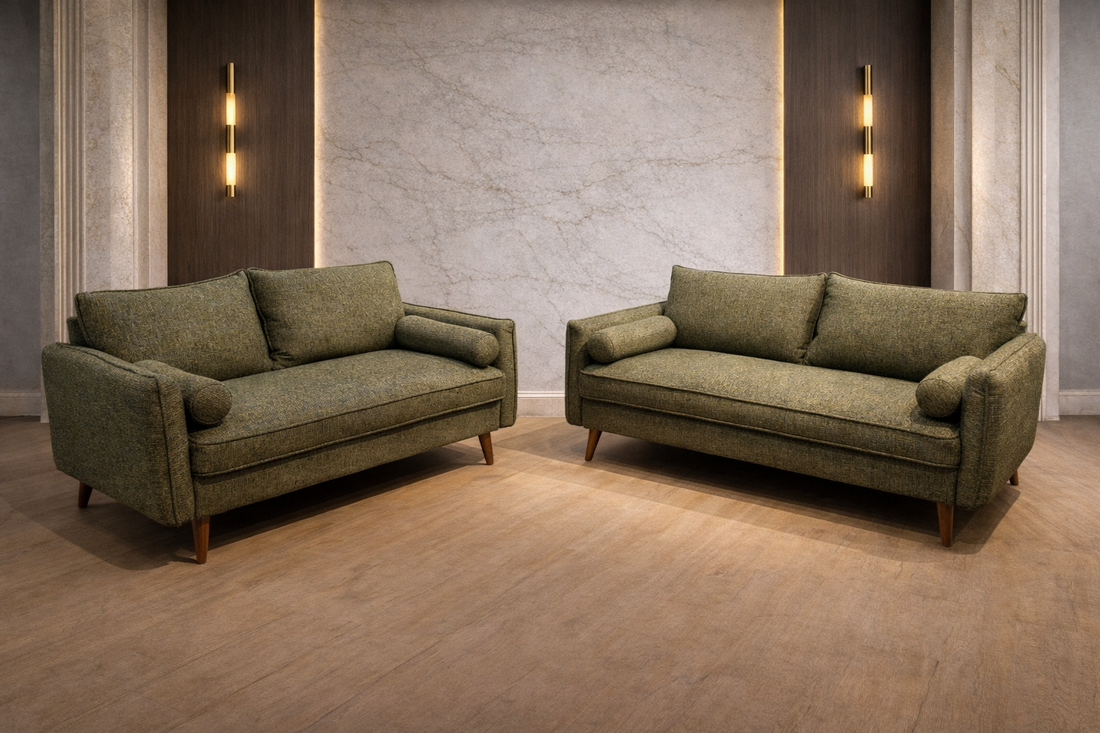 Vanti 2-Piece Living Room Set — Sofa & Loveseat in 4 Colors
