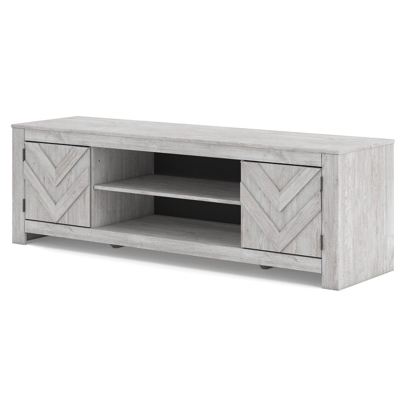 W3788-68 Light Oak-Grain TV Stand — 70" with Adjustable Shelves